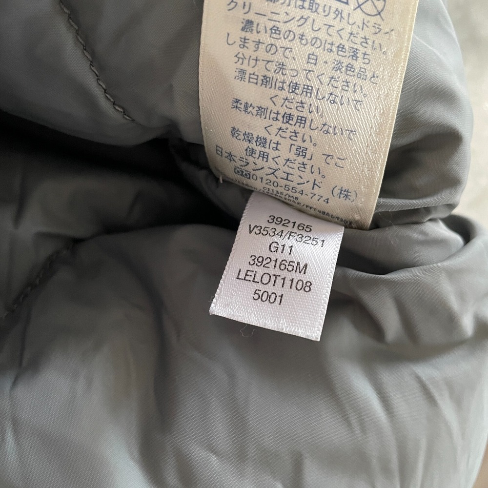 Lands End Down Feather Jacket Kids Boy Sz XL 18-20 Gray Faux Fur Hood Insulated - Picture 14 of 16